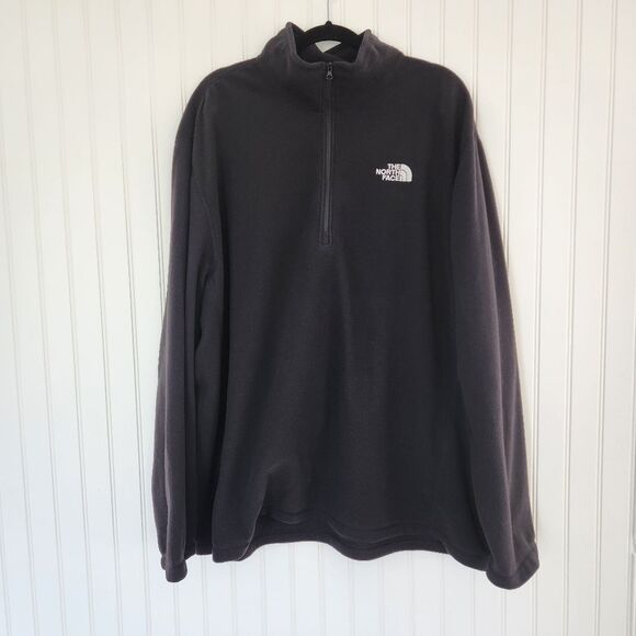 THE NORTH FACE Men's Black Mock Neck 1/4 Zip Lightweight Fleece Sweater size XXL - Picture 1 of 7